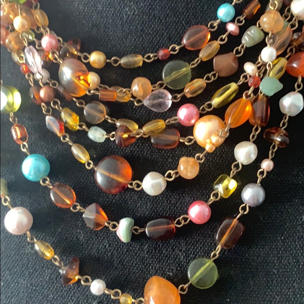 Multi colored statement necklace - Picture 2 of 2
